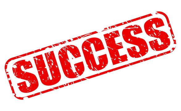 Success red stamp text
