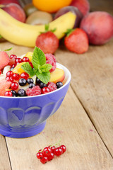 Fresh tasty fruit salad