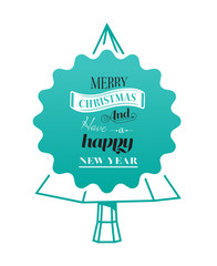 Christmas greeting message with illustrations