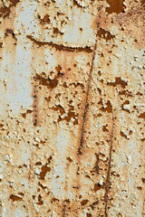 Old Damaged and Weathered Metal or Steel Painted Surface