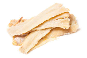 Pieces of salt cod fish