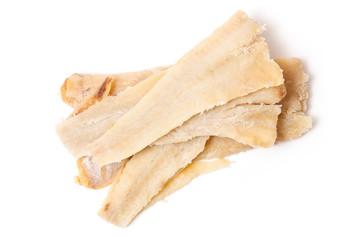 Pieces of salt cod fish