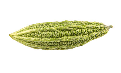 Bitter gourd vegetable over white background