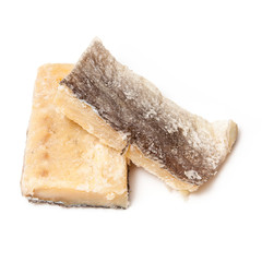 Pieces of salt cod fish