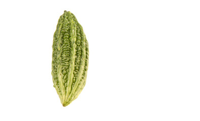 Bitter gourd vegetable over white background