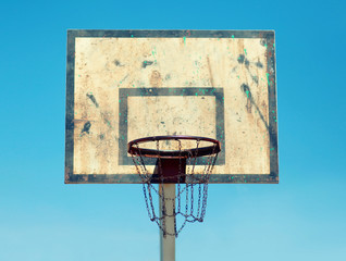Vintage basketball hoop © guas