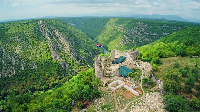 Necven fortress, aerial