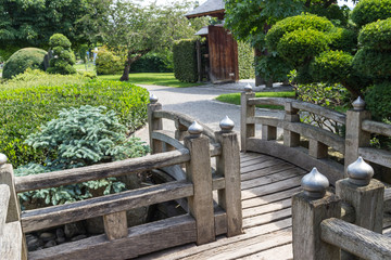 Japanese Garden wooden walkway