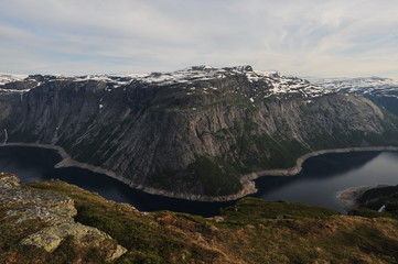 Plateau Hardangervidda, Norway, way to the Trolltongue