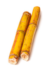 Sugarcane isolated on a white studio background.