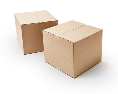 Cardboard boxes -Clipping Path