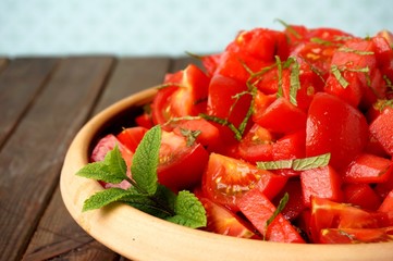 Tomato and watermelon salad