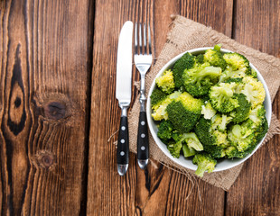 Bowl with Cooked Broccoli