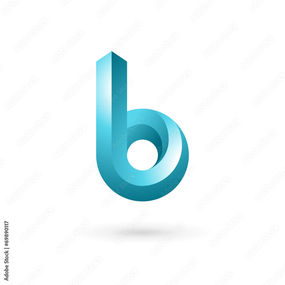 Wall mural letter b logo icon design template elements.