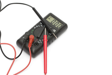 tester on the white background