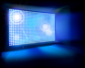Big LED Screen. Vector illustration.