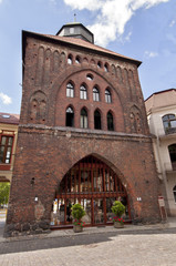 ancient gate in Slupsk. Poland.