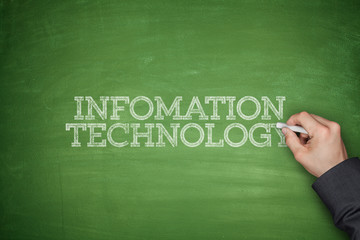 Information technology concept on blackboard