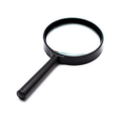 magnifying glass on white background