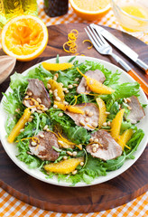 Duck breast and orange salad