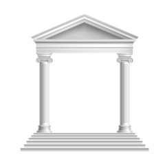 Obraz premium Temple front with columns