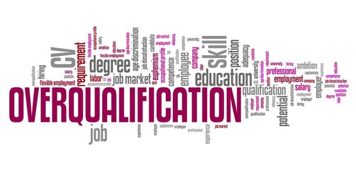 Fototapeta premium Overqualification - word cloud concept