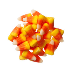 Fototapeta na wymiar Halloween Candy Corns isolated on white background