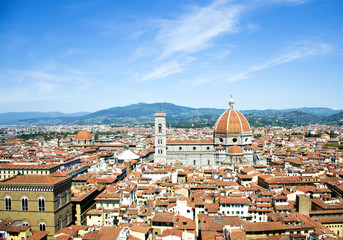 Fototapeta na wymiar The Cupola of Brunelleschi, Florence Cathedral