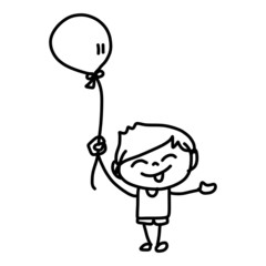 hand drawing happy kids