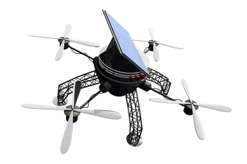 Fototapeten Vliegende drone op duurzame energie © emieldelange