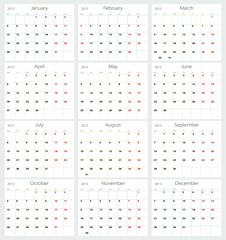 Calendar 2015