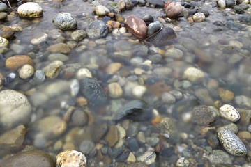 pebbles in the mountain river