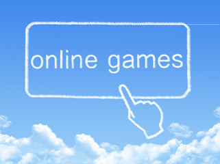Online games message cloud shape