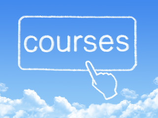 Courses message cloud shape