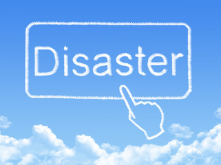 Disaster message cloud shape