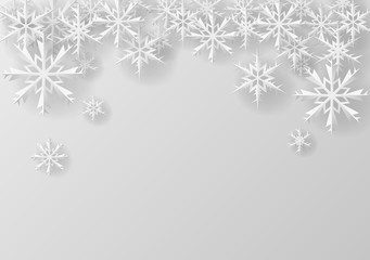 Fototapeta na wymiar Christmas snowflake on paper