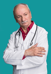 Medical doctor with stethoscope
