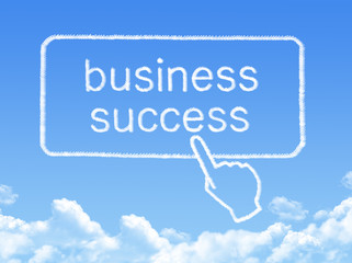 business success message cloud shape