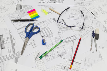 Architect office desk
