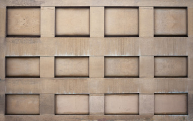concrete wall with niches