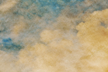 sunset sky, vintage illustration