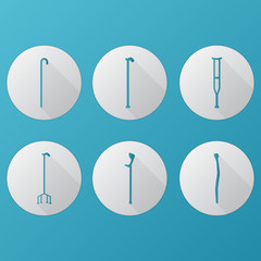 Flat vector icons for orthopedic equipment