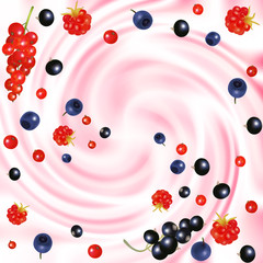 berries cream