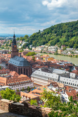 City of Heidelberg at the Neckar river in Germany