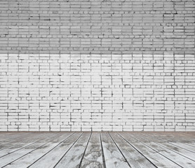 old room with brick wall