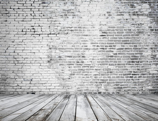 old room with brick wall