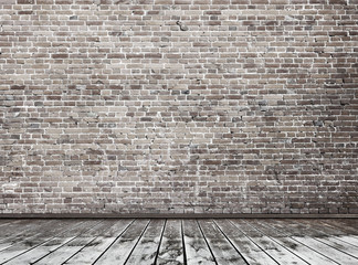 old room with brick wall