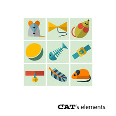 Vector cats elements