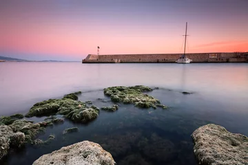 Fotobehang Evening in the Mikrolimano marina, Piraeus, Athens. © milangonda