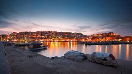 Fotobehang Pier in Mikrolimano marina in Piraeus, Athens. © milangonda